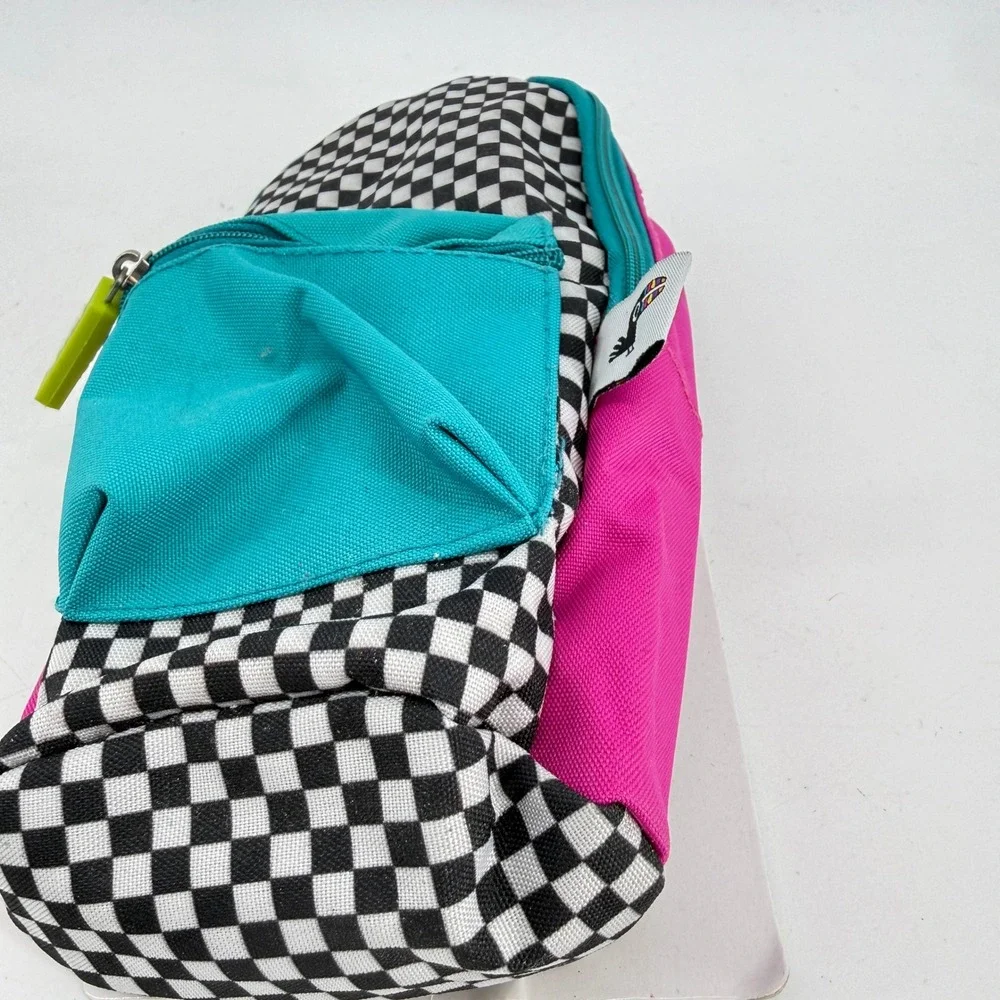 Yoobi Pencil Pouch Kids OS Multi Checkered Adjustable Notebook Strap 15AADRESAV
